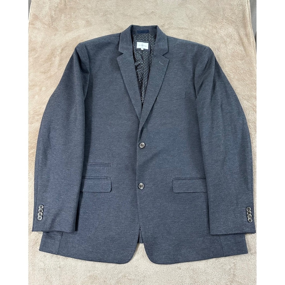 7 Diamonds‎ Newport Blazer Mens Size 2XL Gray Heather Sport Coat Rayon Blend EUC